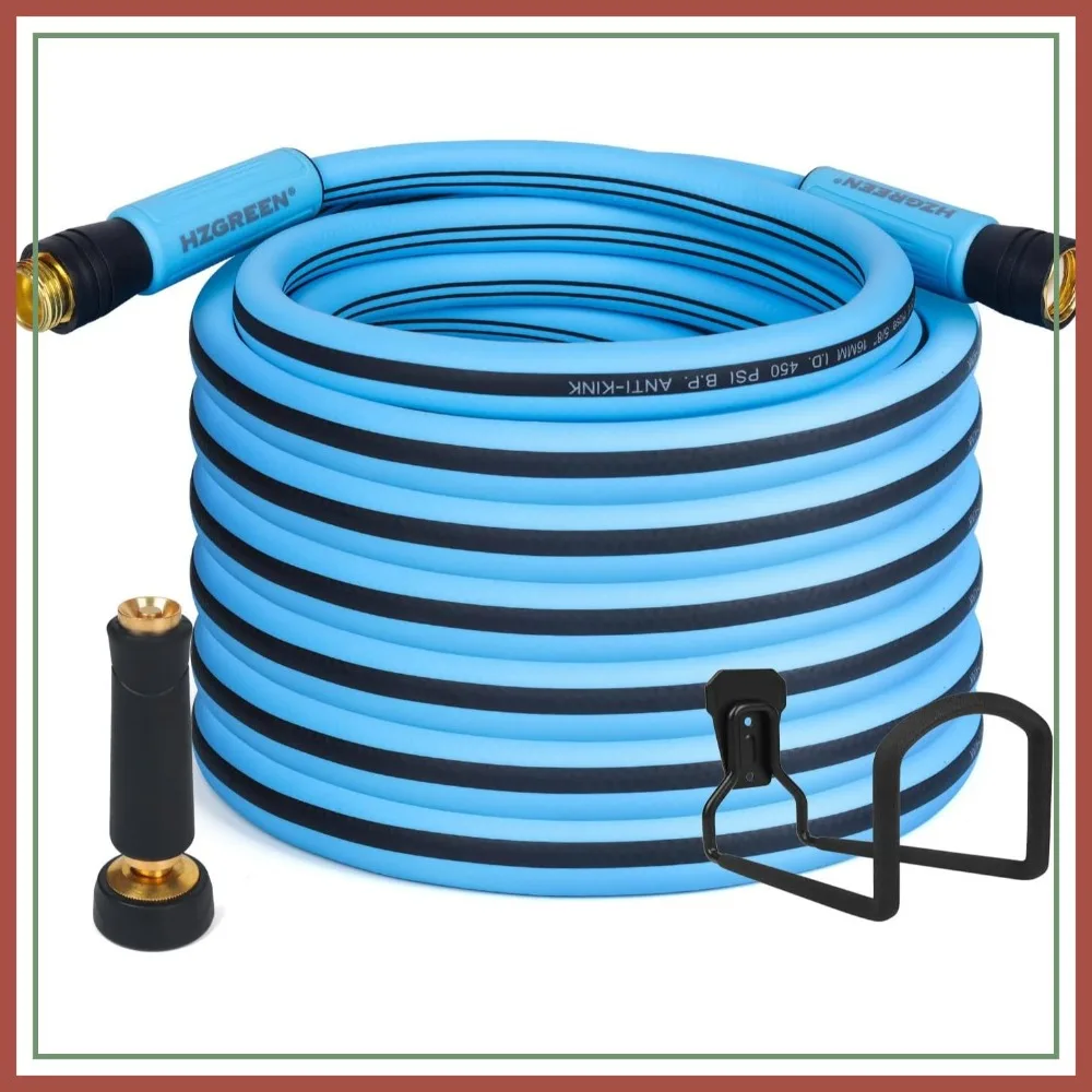 Heavy Duty Garden Hose 5/8" x 150FT, 450B.P Watering with 3/4" Solid Brass Fittings
Heavy Duty Garden Hose 5/8" x 150FT, 450B.P Watering with 3/4" Solid Brass Fittings