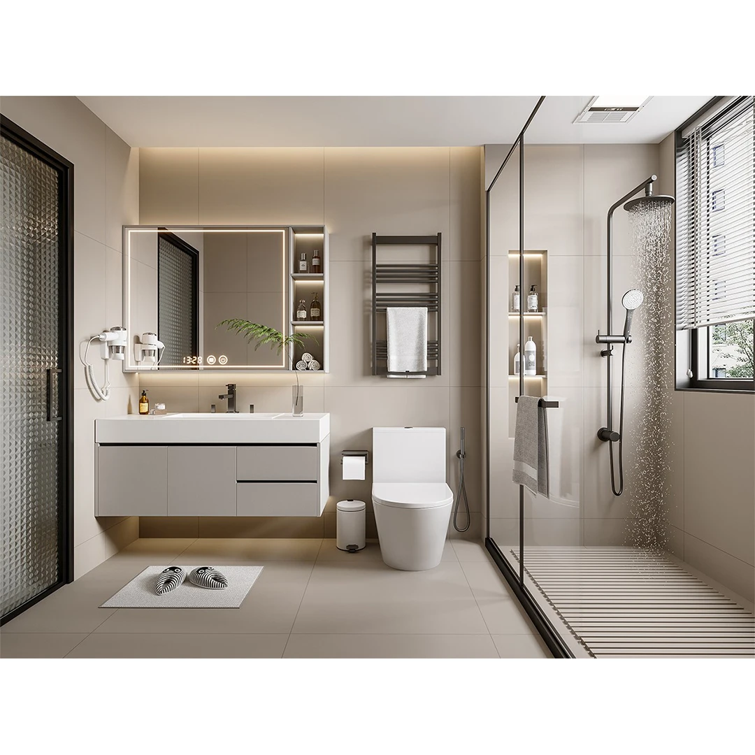 Wall Mounted Muebles De Bao Bathroom Vanity Cabinet with Sink and Smart Light Aluminum Bathroom Vanity
Wall Mounted Muebles De Bao Bathroom Vanity Cabinet with Sink and Smart Light Aluminum Bathroom Vanity