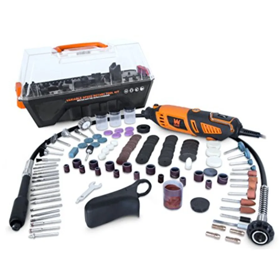 1.3-Amp Variable Speed Steady-Grip Rotary Tool with 190-Piece Accessory Kit, Flex Shaft, and Carrying Case, Multicolor
1.3-Amp Variable Speed Steady-Grip Rotary Tool with 190-Piece Accessory Kit, Flex Shaft, and Carrying Case, Multicolor