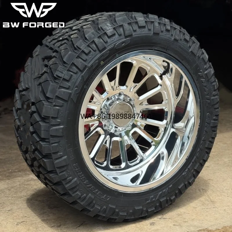 Polished Chrome Aluminum Forged Alloy Wheel for Ford F150 F250 F350 Silverado1500 2500 3500 Ram 6x139.7 8x170 8x180 8x165.1
Polished Chrome Aluminum Forged Alloy Wheel for Ford F150 F250 F350 Silverado1500 2500 3500 Ram 6x139.7 8x170 8x180 8x165.1