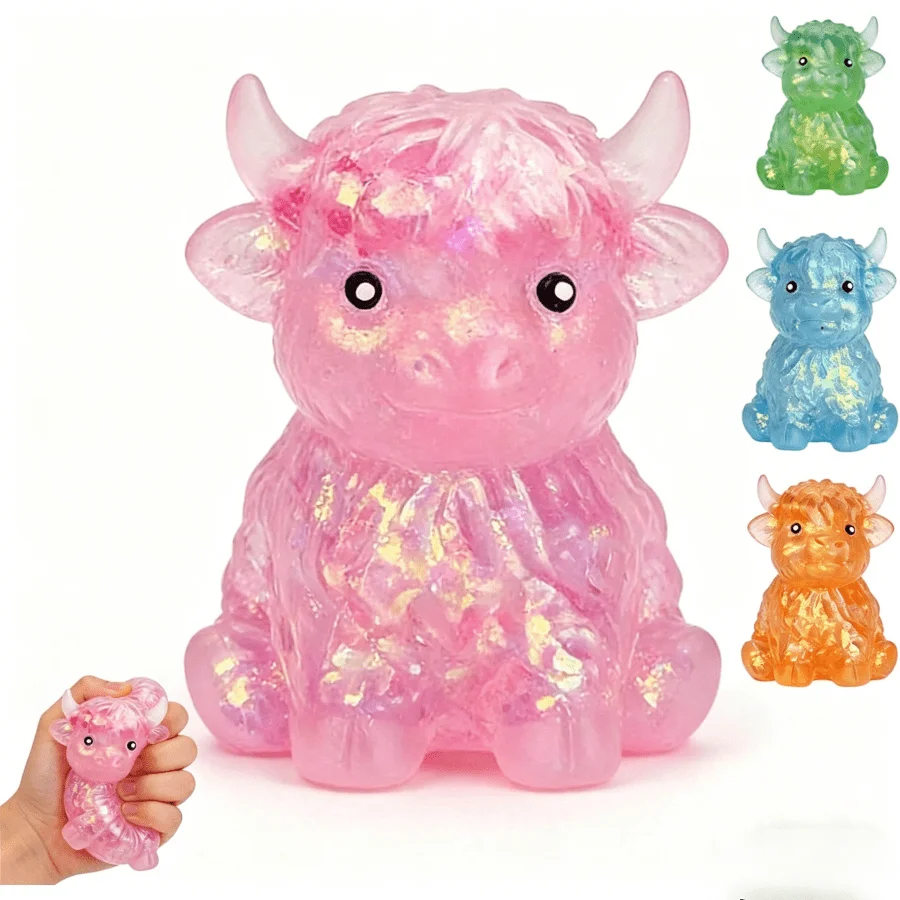 1/2/4pcs Glowing Highland Cow Squeeze Toys, Soft Slow Rebound Stress Balls, Cute Sensory Squeeze Toys Suitable For Adults And Children, Relieve Anxiety Desktop Decor, Suitable For Milk Lovers Easter Gift Basket
1/2/4pcs Glowing Highland Cow Squeeze Toys, Soft Slow Rebound Stress Balls, Cute Sensory Squeeze Toys Suitable For Adults And Children, Relieve Anxiety Desktop Decor, Suitable For Milk Lovers Easter Gift Basket