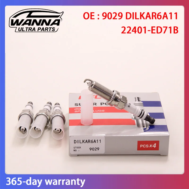 4/6pcs OE 9029 DILKAR6A-11 22401-ED71B DILKAR6A11 Spark Plug Dual Iridium For NISSAN ALTIMA TIIDA X-TRAIL QASHQAI RENAULT MEGANE
4/6pcs OE 9029 DILKAR6A-11 22401-ED71B DILKAR6A11 Spark Plug Dual Iridium For NISSAN ALTIMA TIIDA X-TRAIL QASHQAI RENAULT MEGANE