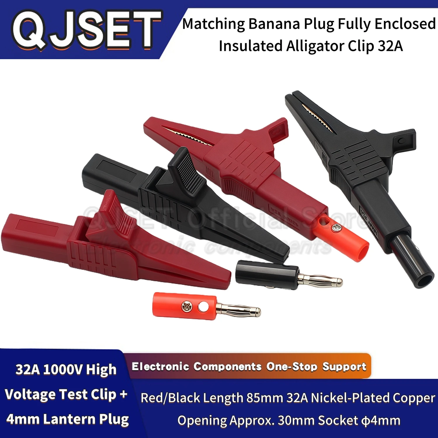 4 шт./1 комплект, 85 мм зажимы типа «крокодил» с 4 мм штекерами типа «банан» и кабельными зажимами для тестовых щупов, подходящие для аксессуаров для электрических испытаний
4 шт./1 комплект, 85 мм зажимы типа «крокодил» с 4 мм штекерами типа «банан» и кабельными зажимами для тестовых щупов, подходящие для аксессуаров для электрических испытаний