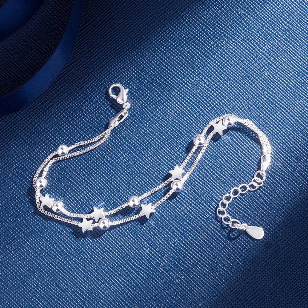 New 925 Sterling Silver fine stars Bracelets for women fashion Original designer party Wedding accessories Jewelry gifts
New 925 Sterling Silver fine stars Bracelets for women fashion Original designer party Wedding accessories Jewelry gifts