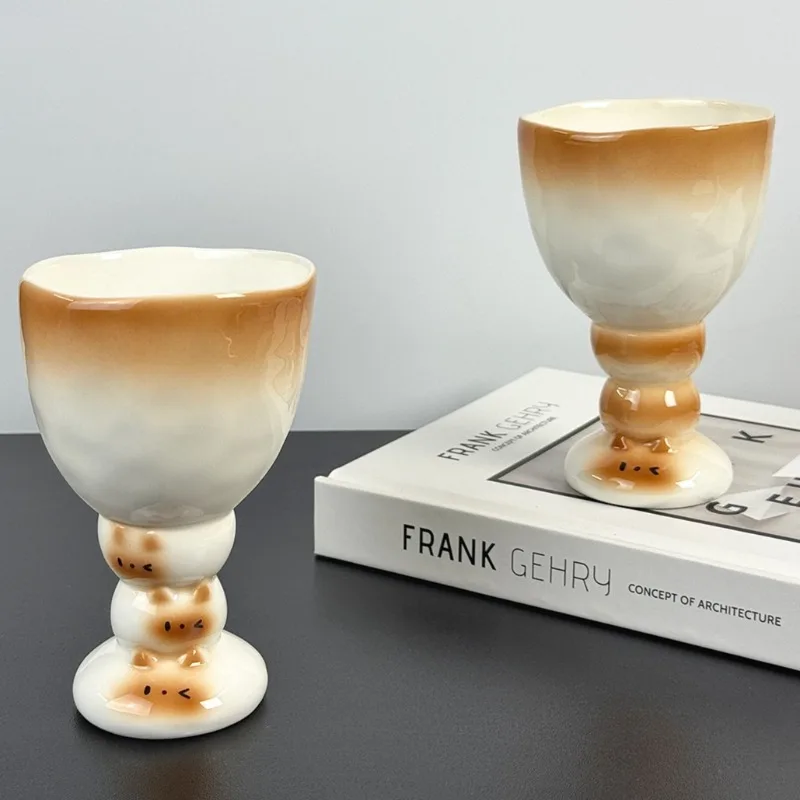 Siamese Cat High-footed Cup, Cute Small-capacity Coffee Ceramic Water Cup
Siamese Cat High-footed Cup, Cute Small-capacity Coffee Ceramic Water Cup