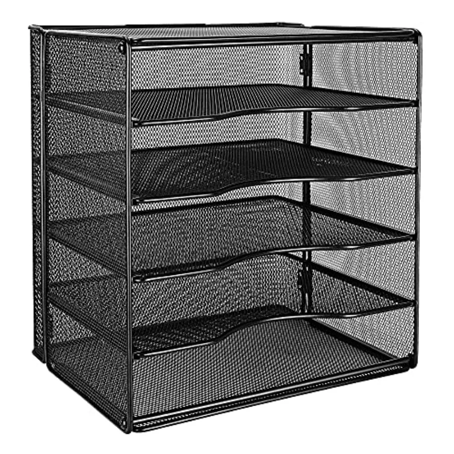 5-Tier Mesh Desk Organizer, File Holder, Paper Sorter for Office Supplies, Mail, Documents, 13.6 x 9.5 x 12.8 inches, Black
5-Tier Mesh Desk Organizer, File Holder, Paper Sorter for Office Supplies, Mail, Documents, 13.6 x 9.5 x 12.8 inches, Black
