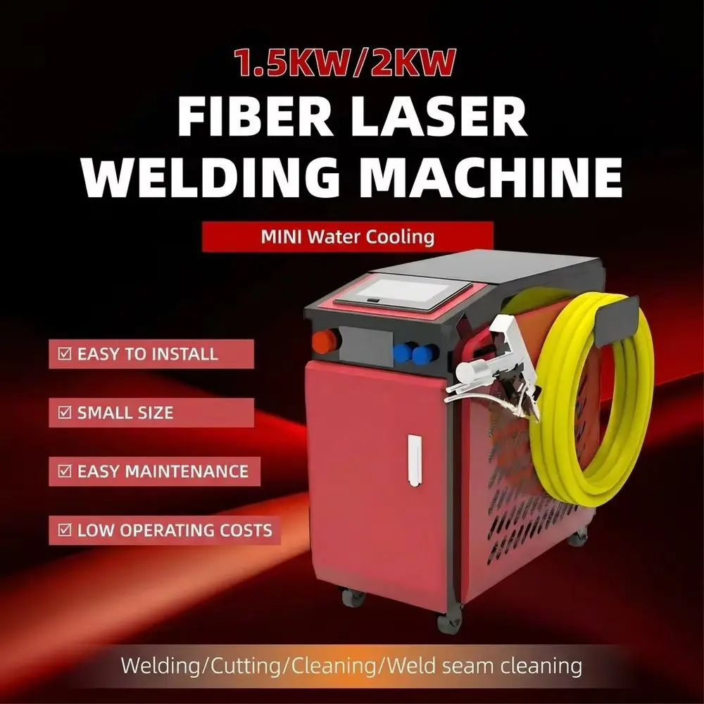 New Style 1500W 2000W Mini Handheld Fiber Laser Welding Machine Portable Water Cooling Laser Welders Cutting Cleaning Metal
New Style 1500W 2000W Mini Handheld Fiber Laser Welding Machine Portable Water Cooling Laser Welders Cutting Cleaning Metal