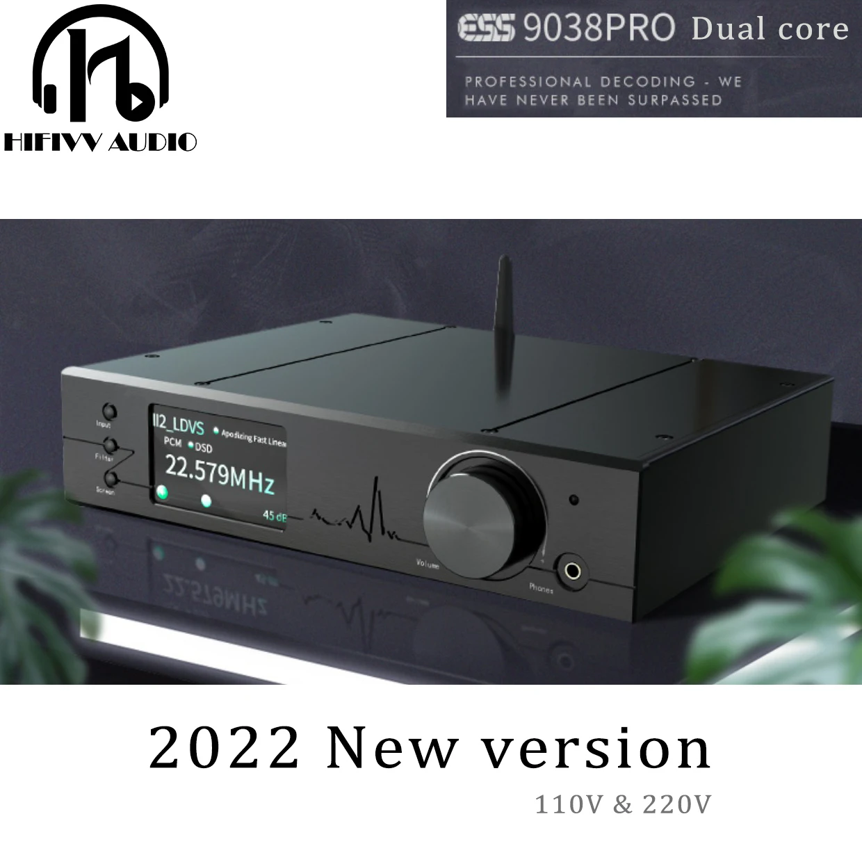 Bluetooth 5,1 двухъядерный ES9038 ES9038PRO для HIFI аудио DAC декодер DSD PCM USB пульт дистанционного управления OLED дисплей лучший источник питания
Bluetooth 5,1 двухъядерный ES9038 ES9038PRO для HIFI аудио DAC декодер DSD PCM USB пульт дистанционного управления OLED дисплей лучший источник питания