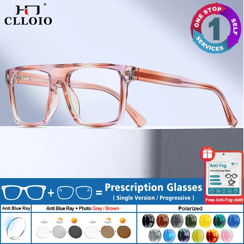 CLLOIO Gradient Fashion Thick Square Optical Frame Women's Prescription Multifocal Reading Glasses Men Driving Myopia Sunglasses
CLLOIO Gradient Fashion Thick Square Optical Frame Women's Prescription Multifocal Reading Glasses Men Driving Myopia Sunglasses