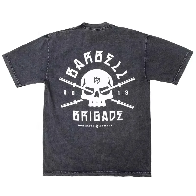 BARBELL BRIGADE Washed Black Men T-shirt Oversized Fit Traing Sports Running T-Shirts Vintage Gym Workout Sportswear Tee Tops
BARBELL BRIGADE Washed Black Men T-shirt Oversized Fit Traing Sports Running T-Shirts Vintage Gym Workout Sportswear Tee Tops