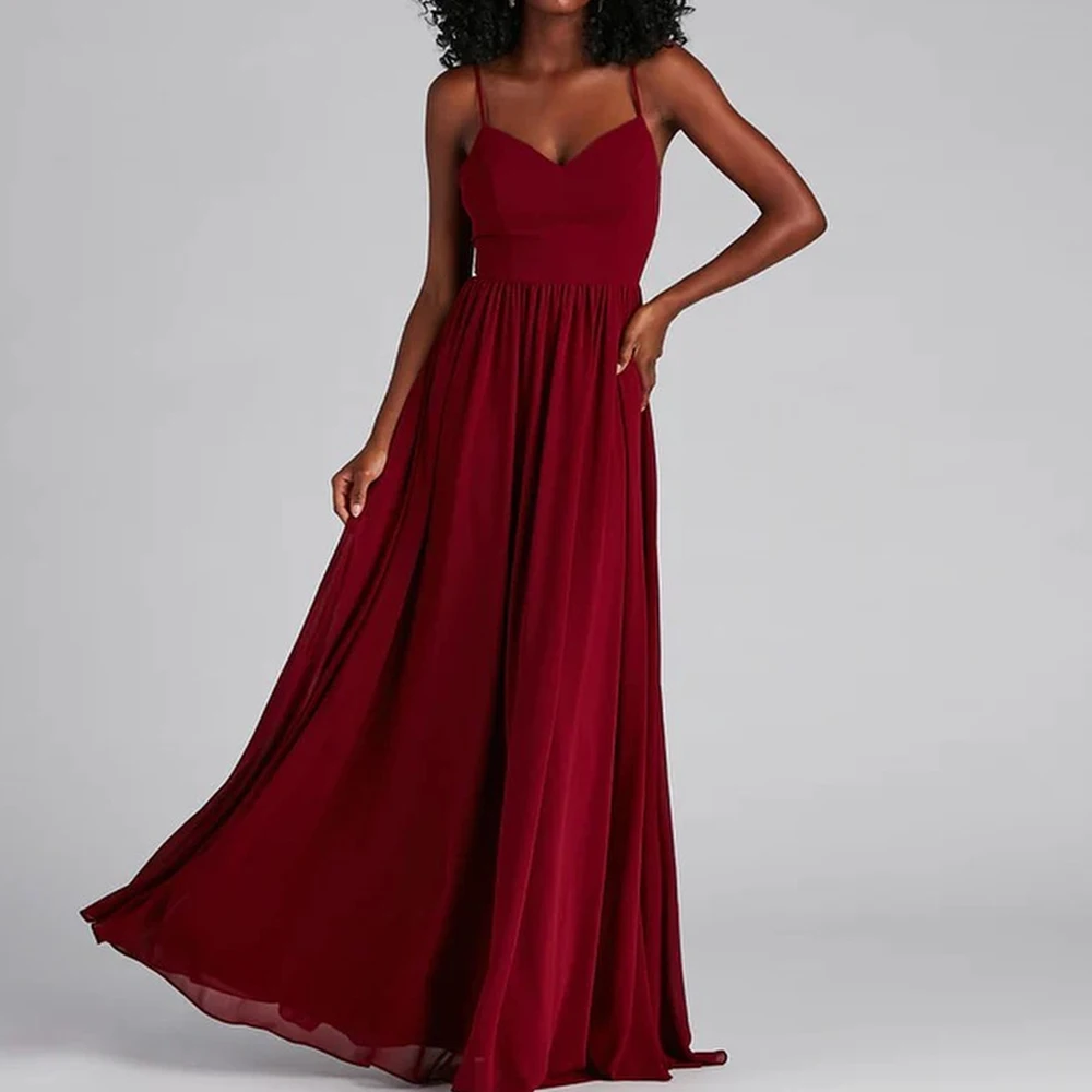 Customized Elegant Spaghetti Straps Chiffon Evening Dresses Modern Square Collar Sleeveless Straight Floor Length Brid
Customized Elegant Spaghetti Straps Chiffon Evening Dresses Modern Square Collar Sleeveless Straight Floor Length Brid