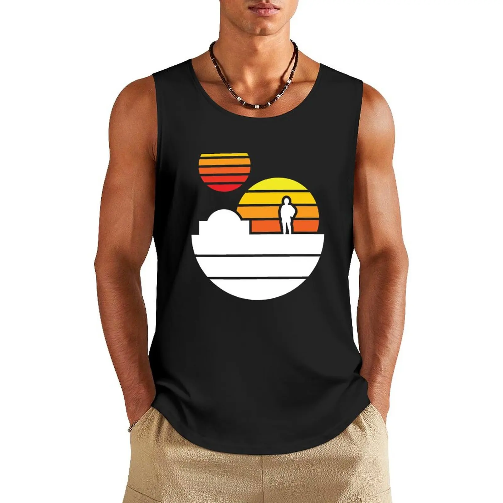 Binary Sunset Tank Top sleeveless Man gym clothes
Binary Sunset Tank Top sleeveless Man gym clothes