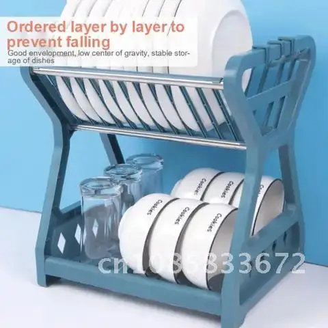 2021 Double-layer New Kitchen Dish Bowl Draining Storage Rack With Chopstick Cage Household Tableware Organizer Tray Box Basket
2021 Double-layer New Kitchen Dish Bowl Draining Storage Rack With Chopstick Cage Household Tableware Organizer Tray Box Basket
