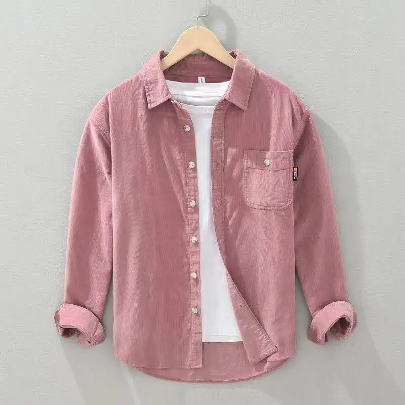 High-End Men's Corduroy irt Loose Long Sve Turn-down Collar Busin Coat Spring Autumn Youth Faion Polyester Fiber
High-End Men's Corduroy irt Loose Long Sve Turn-down Collar Busin Coat Spring Autumn Youth Faion Polyester Fiber