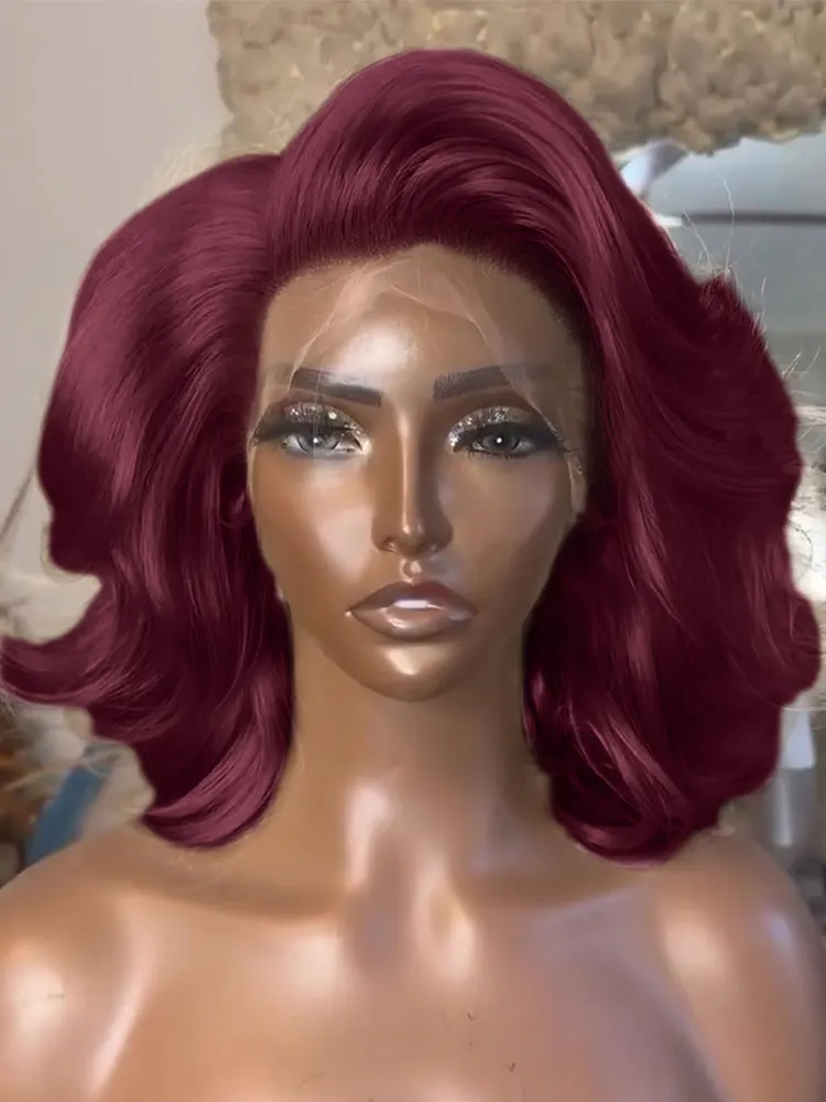 99j Burgundy Body Wave Short Bob Wig 13x4 Lace Front Wigs High Density Transparent Lace Frontal Wig Human Hair Brazilian Wigs
99j Burgundy Body Wave Short Bob Wig 13x4 Lace Front Wigs High Density Transparent Lace Frontal Wig Human Hair Brazilian Wigs
