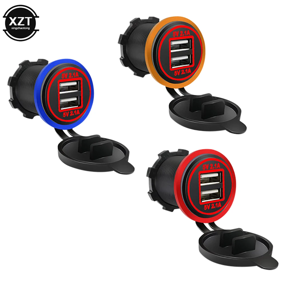 Car-Styling Vehicle Charger 5V 4.2A Dual USB Charging Socket Adapter Power Outlet for 12V 24V Motorcycle Car with Aluminium Ring
Car-Styling Vehicle Charger 5V 4.2A Dual USB Charging Socket Adapter Power Outlet for 12V 24V Motorcycle Car with Aluminium Ring