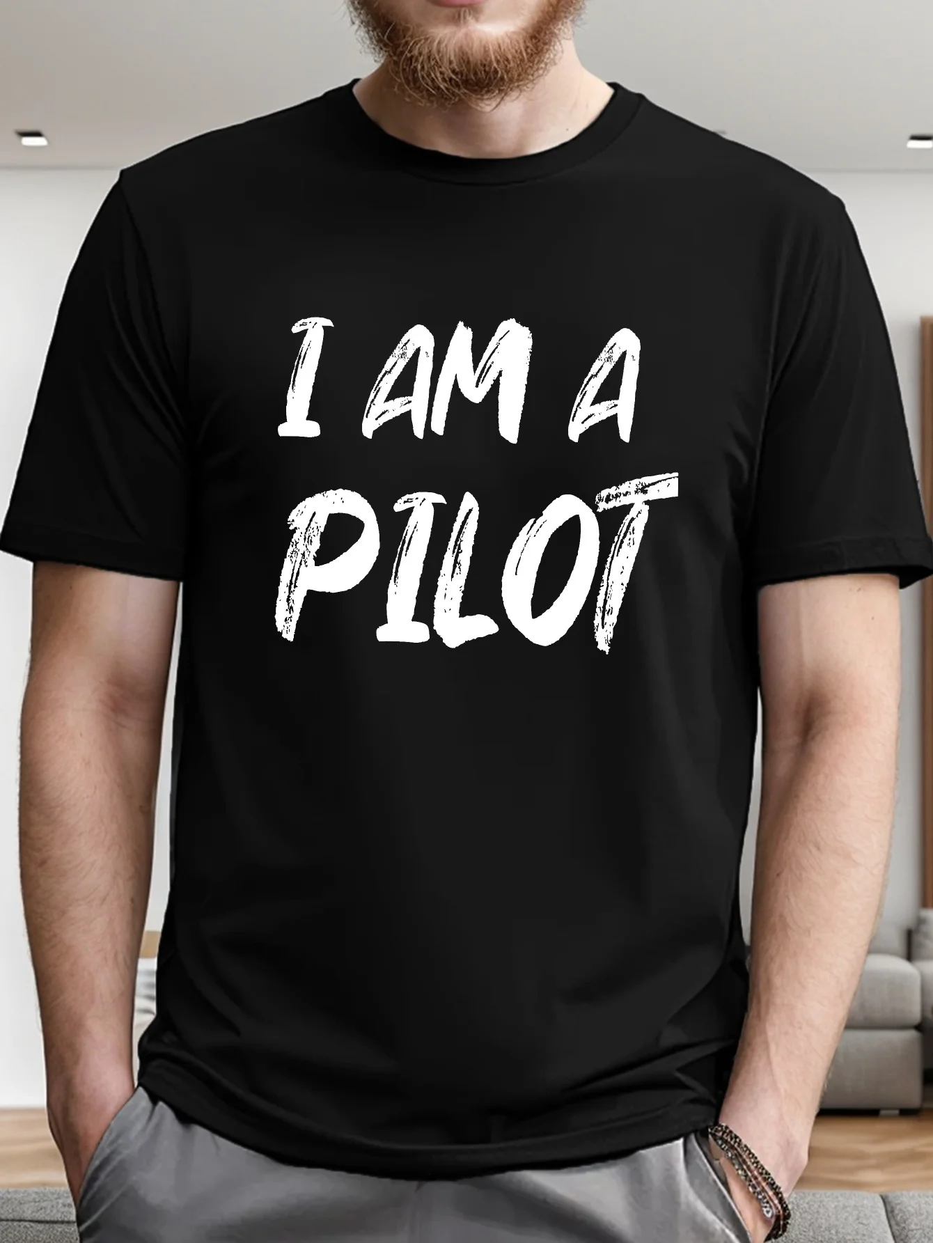 I AM A PILOT Men's Short Sleeve T-shirt Summer T-shirt Top
I AM A PILOT Men's Short Sleeve T-shirt Summer T-shirt Top