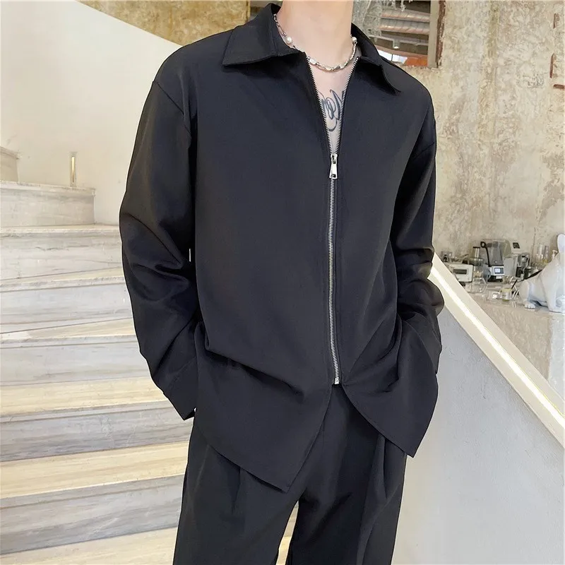 Autumn Men's Clothing Luxury Drooping Zipper Shirts Retro Premium Long-sleeved Solid Color Korean Popular Business Leisure
Autumn Men's Clothing Luxury Drooping Zipper Shirts Retro Premium Long-sleeved Solid Color Korean Popular Business Leisure