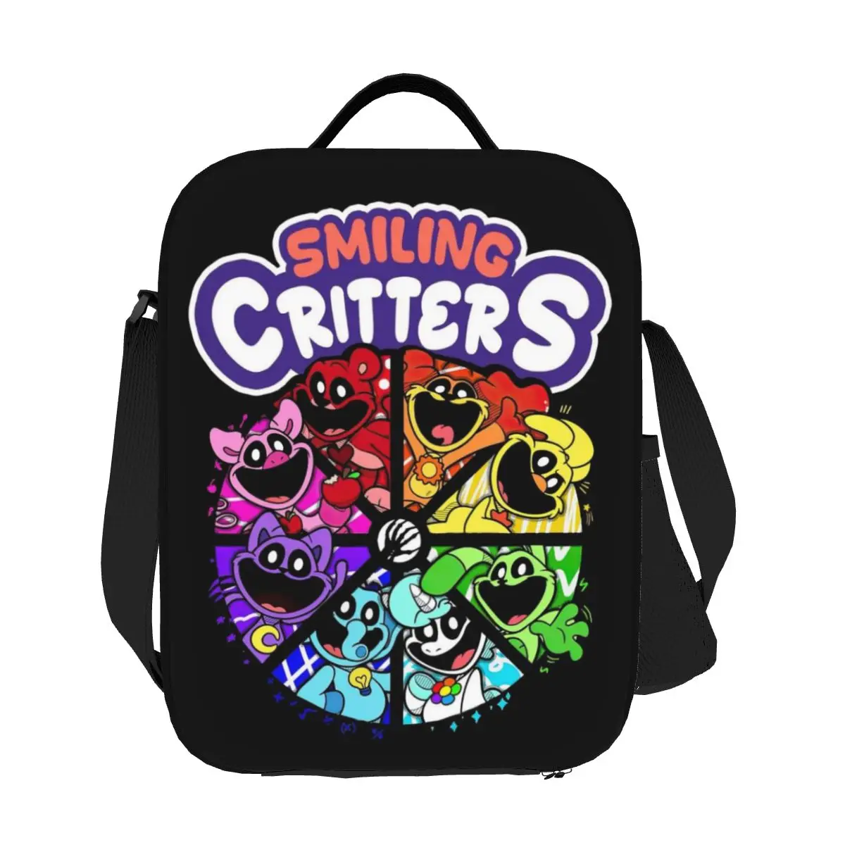 Custom Smilings Critters Game Cartoon Portable Lunch Boxes for Women Waterproof Cooler Thermal Food Insulated Lunch Bag Kids
Custom Smilings Critters Game Cartoon Portable Lunch Boxes for Women Waterproof Cooler Thermal Food Insulated Lunch Bag Kids