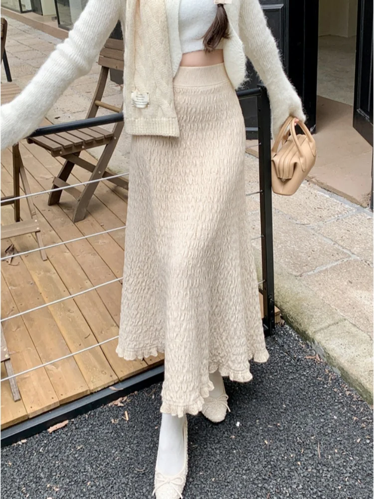 SMTHMA Women's Elegant Pleated Knitted Skirt New Autumn Winter High Waisted Slimming A-line Long Skirt
SMTHMA Women's Elegant Pleated Knitted Skirt New Autumn Winter High Waisted Slimming A-line Long Skirt