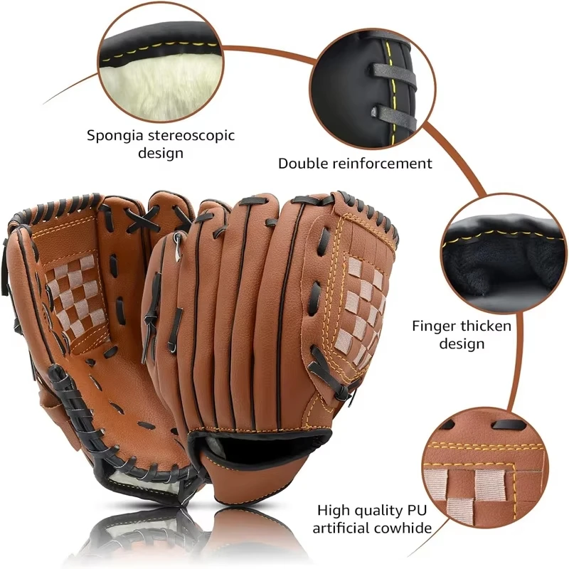 Outdoor Camping Sport Baseball Gloves Softball Practice Equipment Size 9.5 Left Hand for Kids/Adults Man Woman Training
Outdoor Camping Sport Baseball Gloves Softball Practice Equipment Size 9.5 Left Hand for Kids/Adults Man Woman Training
