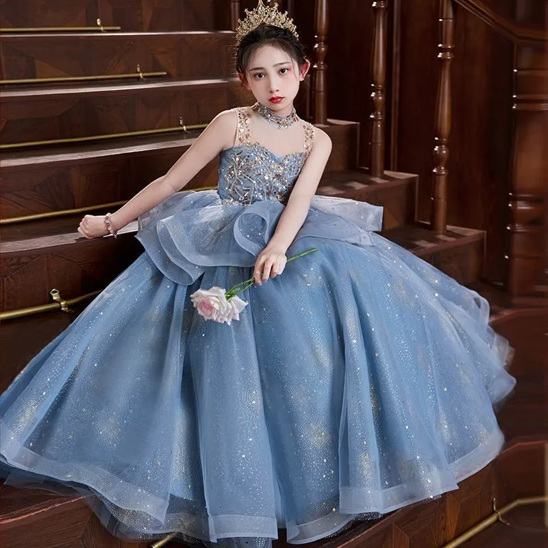 Синее вечернее платье для девочек, детское однотонное платье для выступлений на фортепиано на день рождения, детский костюм принцессы для выступлений LI847
Синее вечернее платье для девочек, детское однотонное платье для выступлений на фортепиано на день рождения, детский костюм принцессы для выступлений LI847