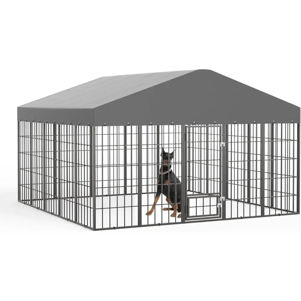 Durable 10x10ft Outdoor Dog Kennel with Waterproof UV-Resistant Cover and Feeder Door for Large Breeds
Durable 10x10ft Outdoor Dog Kennel with Waterproof UV-Resistant Cover and Feeder Door for Large Breeds