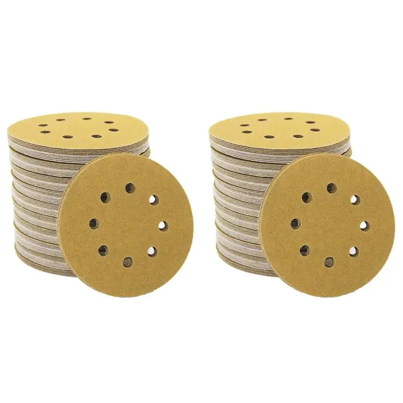 ABUI-200Pcs 5Inch Yellow Sanding Discs 8Hole P120 Hook And Loop Aluminum Oxide Sandpapers For Polishing Random Orbital Sander
ABUI-200Pcs 5Inch Yellow Sanding Discs 8Hole P120 Hook And Loop Aluminum Oxide Sandpapers For Polishing Random Orbital Sander