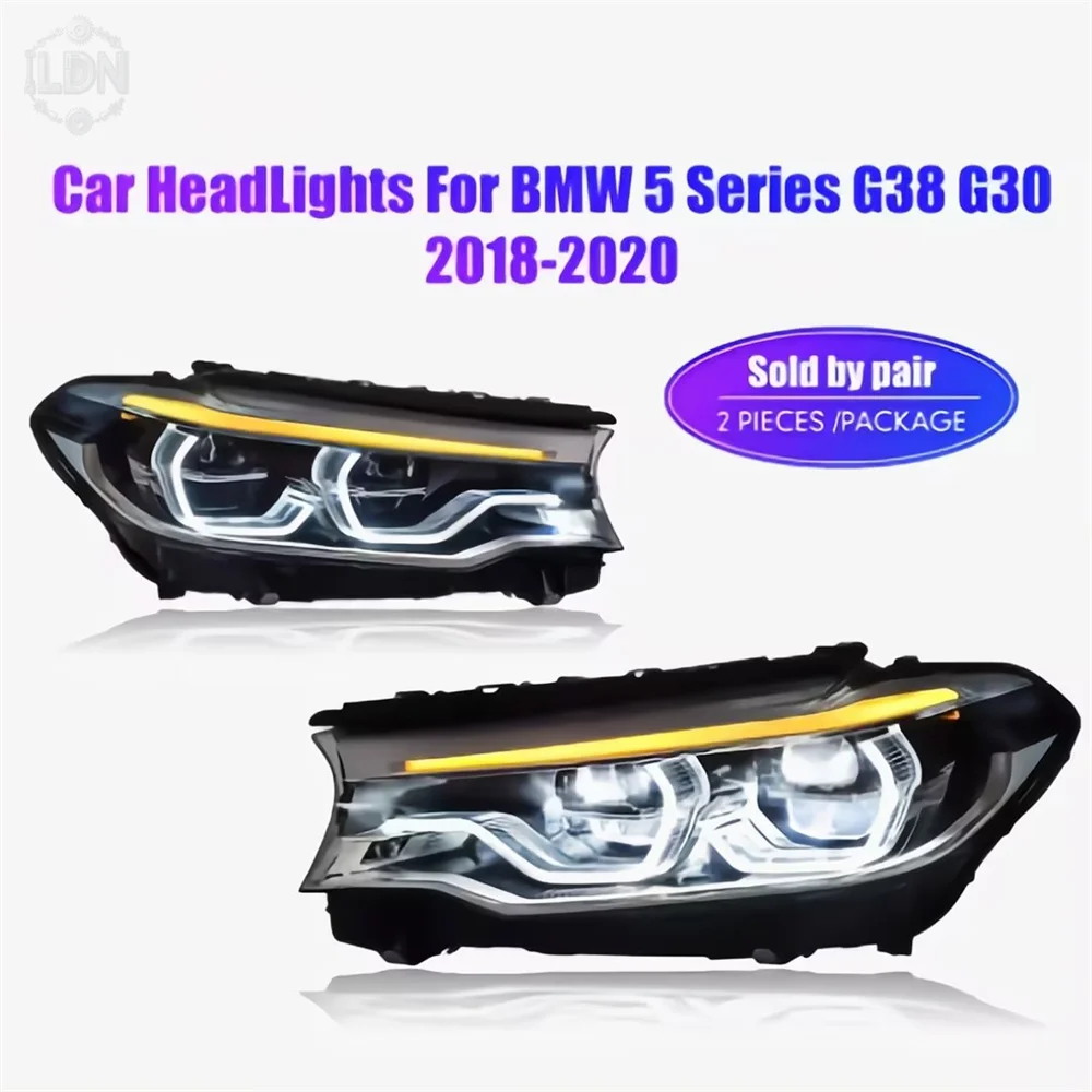 Pair Of LED Car Headlight Assembly For BMW 5 Series G38 G30 2018 2019 2020 Modified Front Head Lamp Plug and Play DRL Headlights
Pair Of LED Car Headlight Assembly For BMW 5 Series G38 G30 2018 2019 2020 Modified Front Head Lamp Plug and Play DRL Headlights