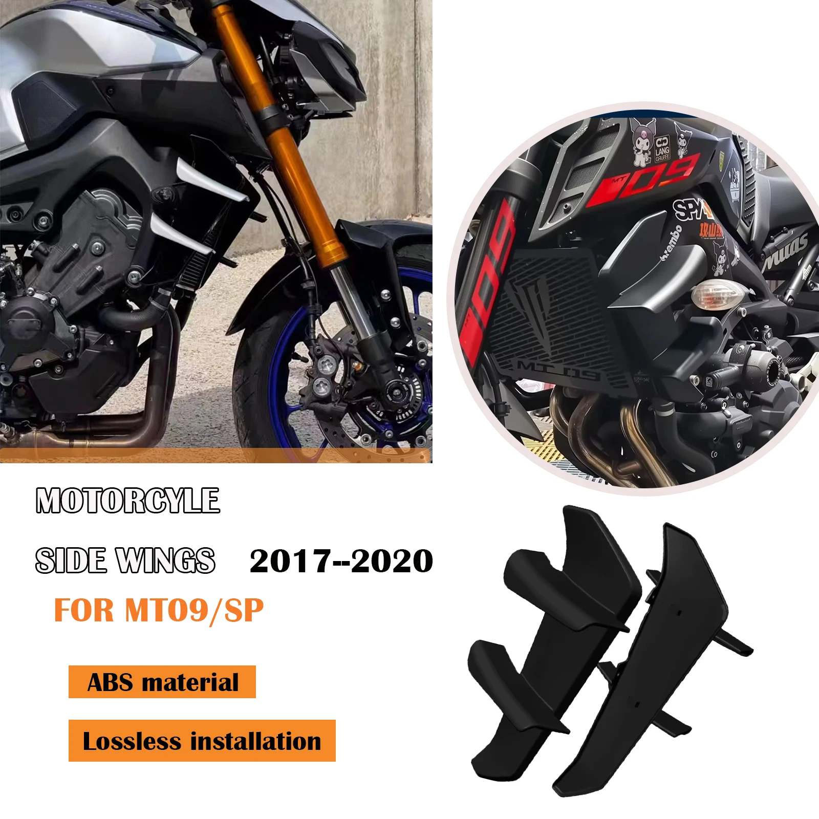 Подходит для MT-09 MT09 SP, боковое крыло, боковой спойлер, передние спойлеры MT09 2017 2018 2019 2020, передний спойлер, нижний спойлер, боковое отклонение 
Подходит для MT-09 MT09 SP, боковое крыло, боковой спойлер, передние спойлеры MT09 2017 2018 2019 2020, передний спойлер, нижний спойлер, боковое отклонение
