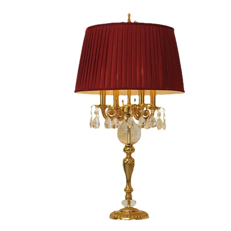 *French Style Copper Crystal Lamp Bedroom Bedside Living Room Study European Luxury Retro Wedding Room
*French Style Copper Crystal Lamp Bedroom Bedside Living Room Study European Luxury Retro Wedding Room
