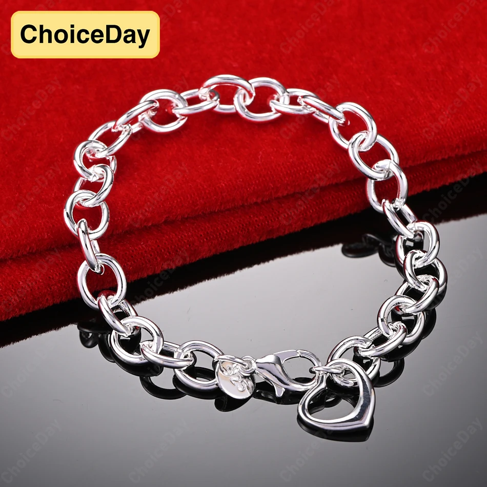 ChoiceDay 8 Inch 925 Sterling Silver 20cm Exquisite Heart Shaped Hollow Bracelet Women Wedding Engagement Accessories Gift
ChoiceDay 8 Inch 925 Sterling Silver 20cm Exquisite Heart Shaped Hollow Bracelet Women Wedding Engagement Accessories Gift