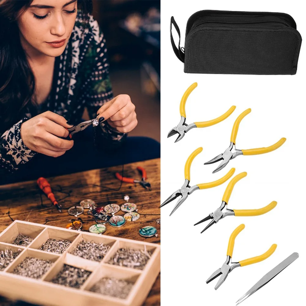 6pcs Round Nose Pliers Jewelry Pliers Bent Nose Pliers Flat Nose Pliers Professional Pliers Kit Needle Nose Pliers With Storage
6pcs Round Nose Pliers Jewelry Pliers Bent Nose Pliers Flat Nose Pliers Professional Pliers Kit Needle Nose Pliers With Storage