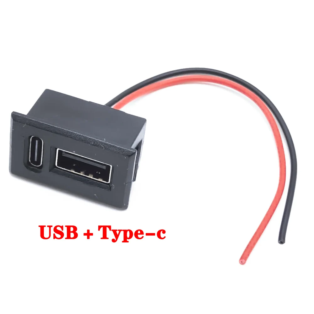 Double layer USB female base type-c socket a female USB lamp charging socket power socket 2Pin with cable SM 2.54 Connector
Double layer USB female base type-c socket a female USB lamp charging socket power socket 2Pin with cable SM 2.54 Connector 