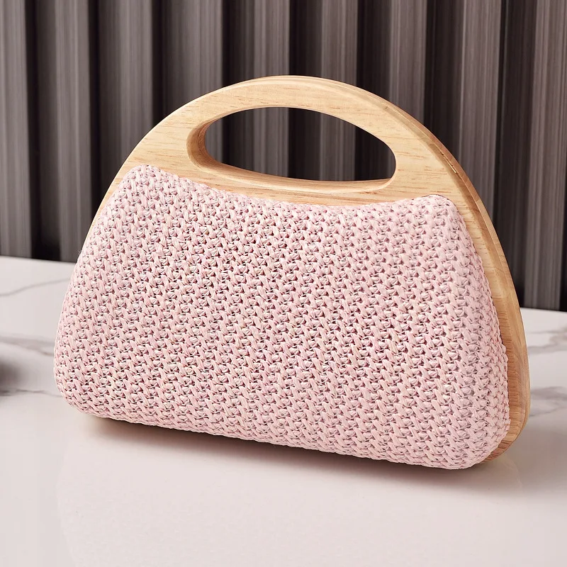 Straw - woven solid wood handle women's bag, summer beach vacation handbag, fresh - style women's bag
Straw - woven solid wood handle women's bag, summer beach vacation handbag, fresh - style women's bag