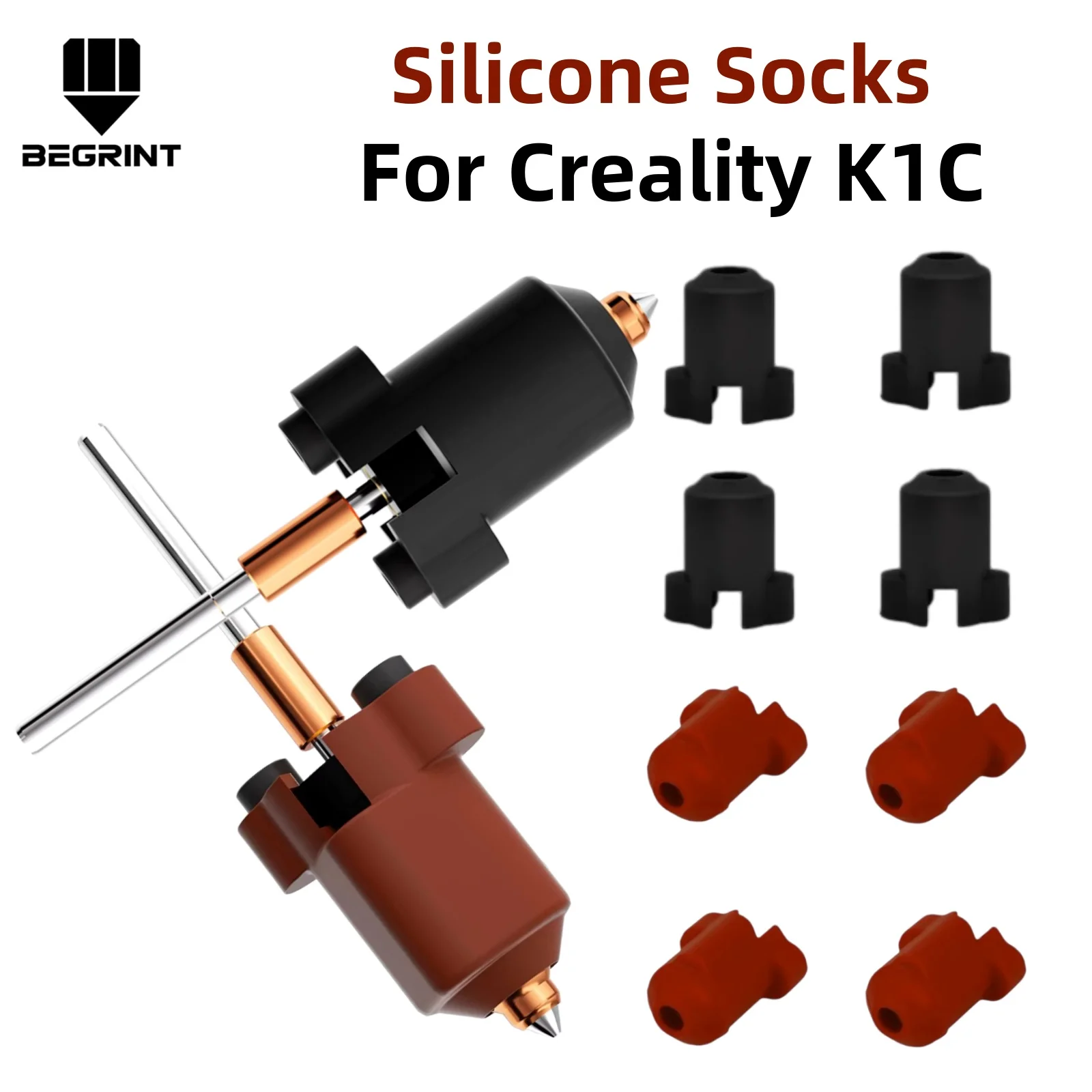 1-10PCS Red and Black Silicone Socks For Creality K1C, Heating Insulation Case Ceramic Heating Block for 3D Printer Accessories
1-10PCS Red and Black Silicone Socks For Creality K1C, Heating Insulation Case Ceramic Heating Block for 3D Printer Accessories