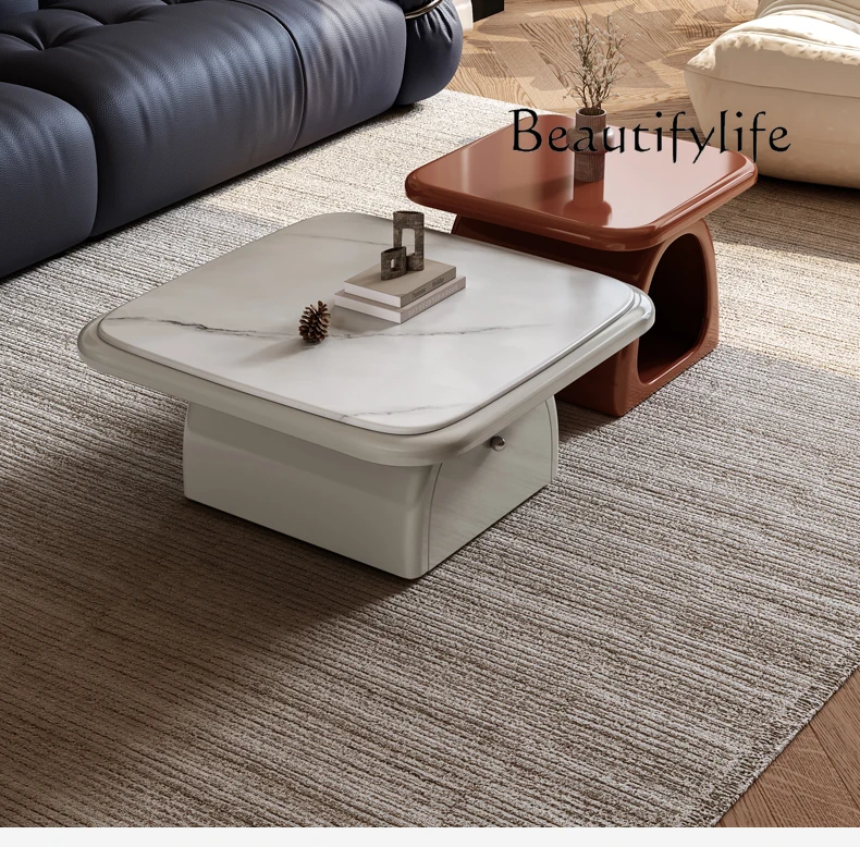 Italian minimalist square coffee table combination baking paint art storage light luxury modern simple living room home
Italian minimalist square coffee table combination baking paint art storage light luxury modern simple living room home