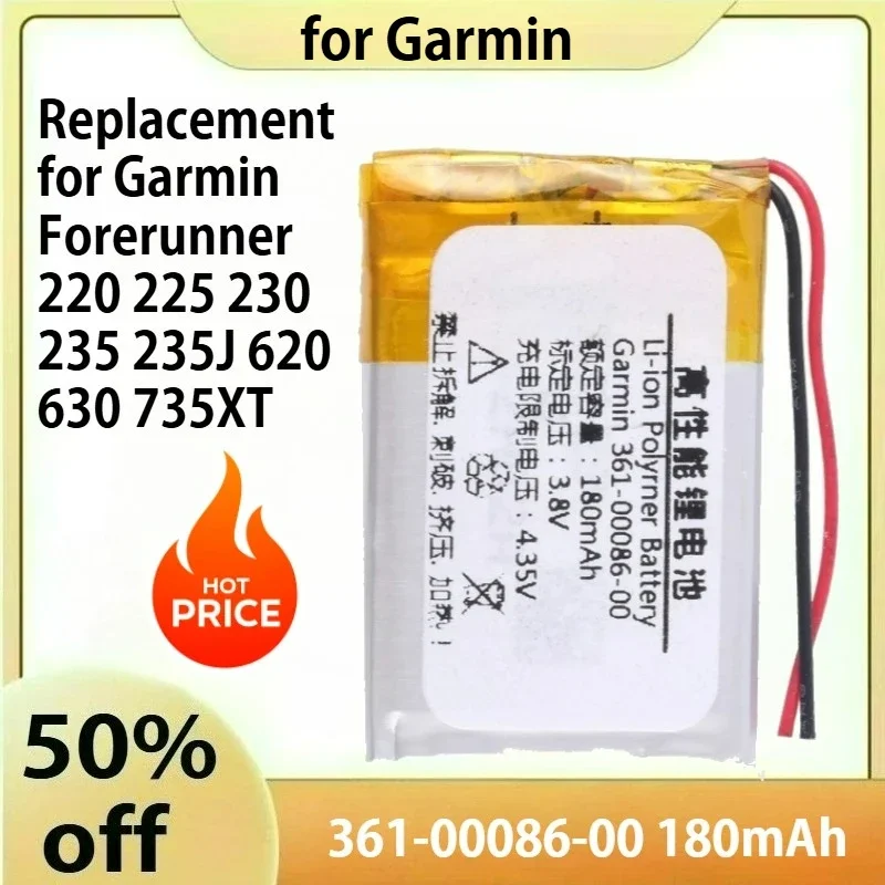 361-00086-00 180mAh Battery Replacement for Garmin Forerunner 220 225 230 235 235J 620 630 735XT
361-00086-00 180mAh Battery Replacement for Garmin Forerunner 220 225 230 235 235J 620 630 735XT
