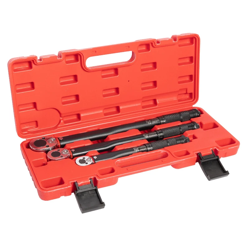Set of 3 Preset Torque Wrench Set Adjustable Wrench 1/4 3/8 1/2
Set of 3 Preset Torque Wrench Set Adjustable Wrench 1/4 3/8 1/2