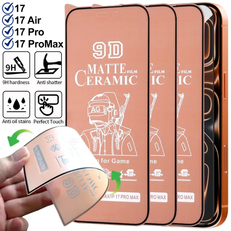1-2PCS Matte Ceramic Tempered Glass Screen Protector for iPhone 17 Pro Max 17ProMax 17Air HD Protective Film for iPhone17 Series
1-2PCS Matte Ceramic Tempered Glass Screen Protector for iPhone 17 Pro Max 17ProMax 17Air HD Protective Film for iPhone17 Series