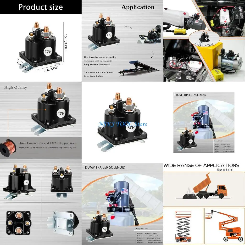L8RC 12V Dump Trailer Solenoid Relays for Hydraulic Pumps Easy to Installation
L8RC 12V Dump Trailer Solenoid Relays for Hydraulic Pumps Easy to Installation