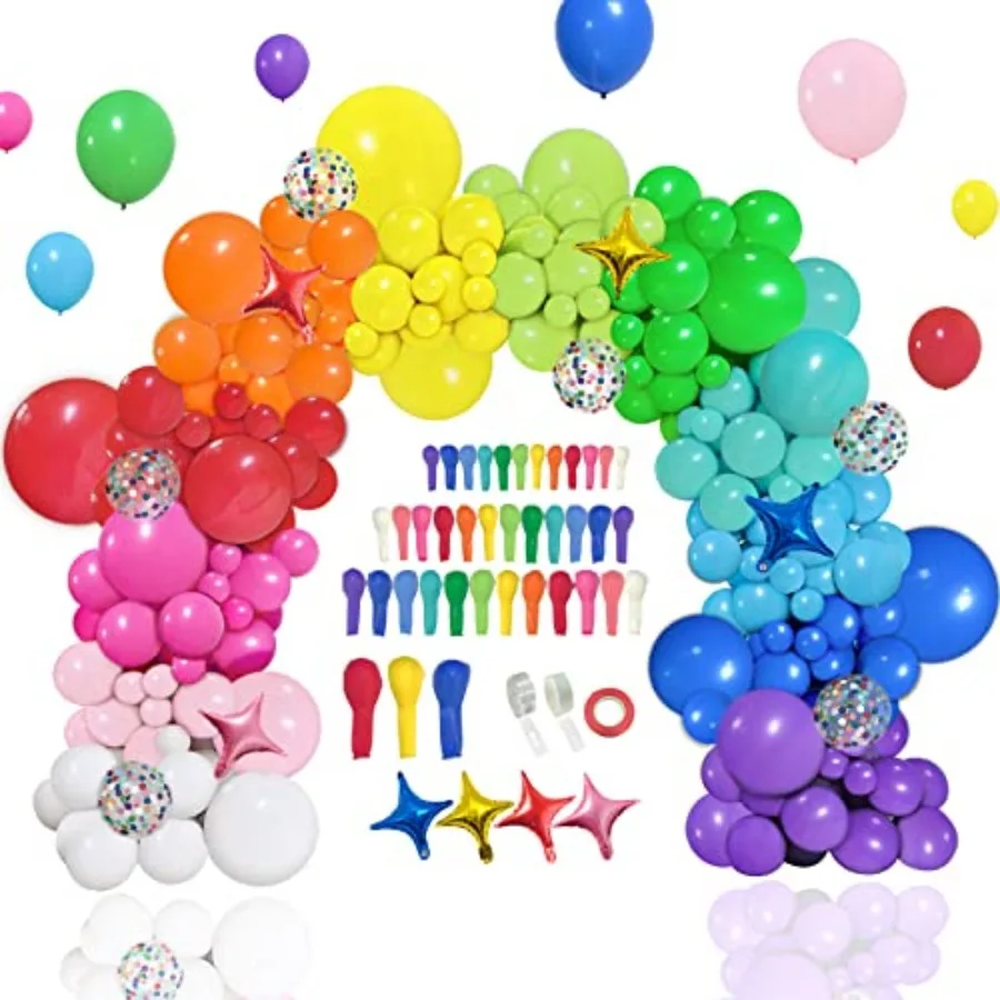 146pcs Balloon Arch Kit, 12 Assorted Multicolor Balloons for Birthday Party, Anniversary, Festival, Carnival Circus Decoration
146pcs Balloon Arch Kit, 12 Assorted Multicolor Balloons for Birthday Party, Anniversary, Festival, Carnival Circus Decoration