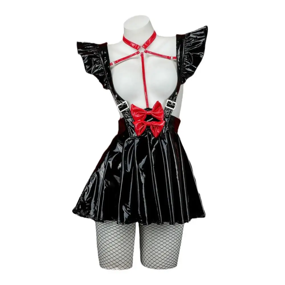 Anime Sexy Devil Cosplay Black Patent Leather Backless Cyberpunk Dress Halloween Costume Bowknot Maid Bright Dress Party
Anime Sexy Devil Cosplay Black Patent Leather Backless Cyberpunk Dress Halloween Costume Bowknot Maid Bright Dress Party
