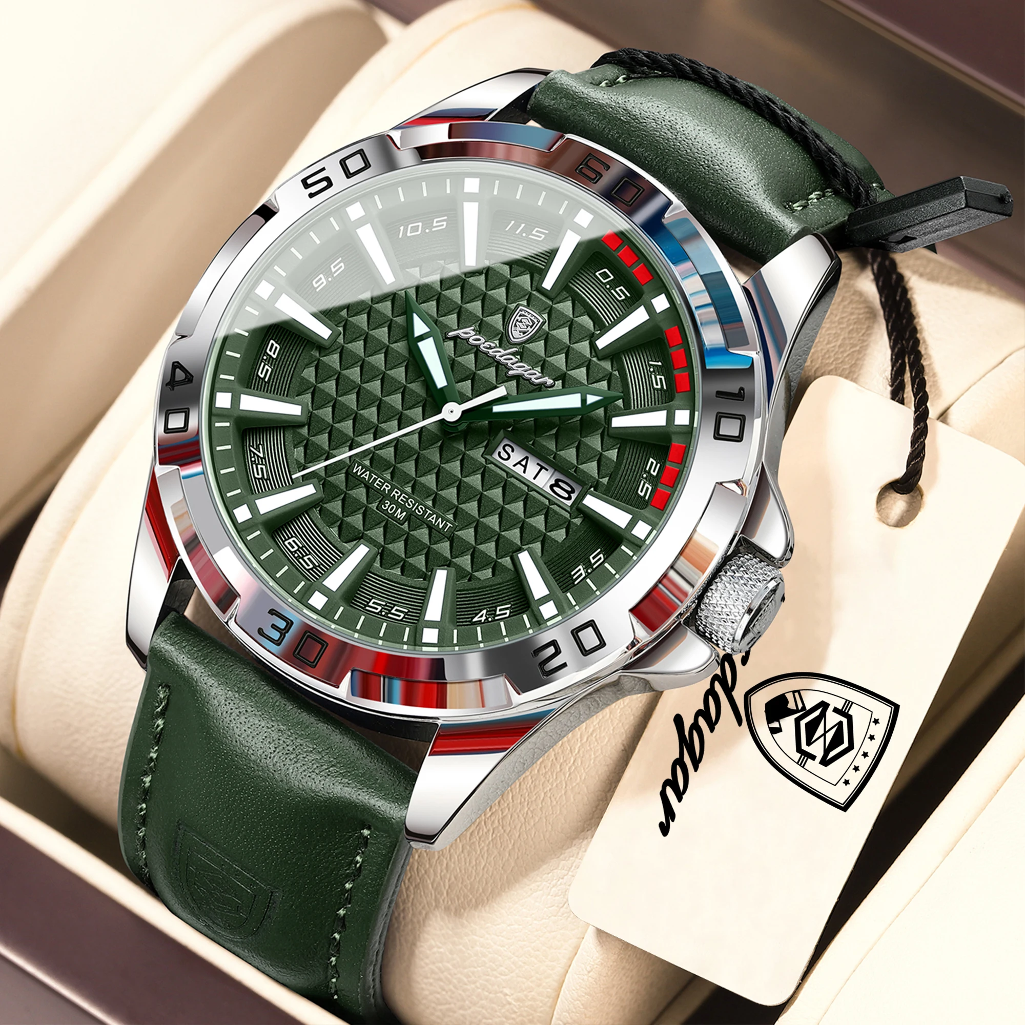 POEDAGAR Original Casual Men Watch Waterproof Luminous Date Week Man Clock Quartz Leather Luxury Fashion Men's Watches Reloj+Box
POEDAGAR Original Casual Men Watch Waterproof Luminous Date Week Man Clock Quartz Leather Luxury Fashion Men's Watches Reloj+Box