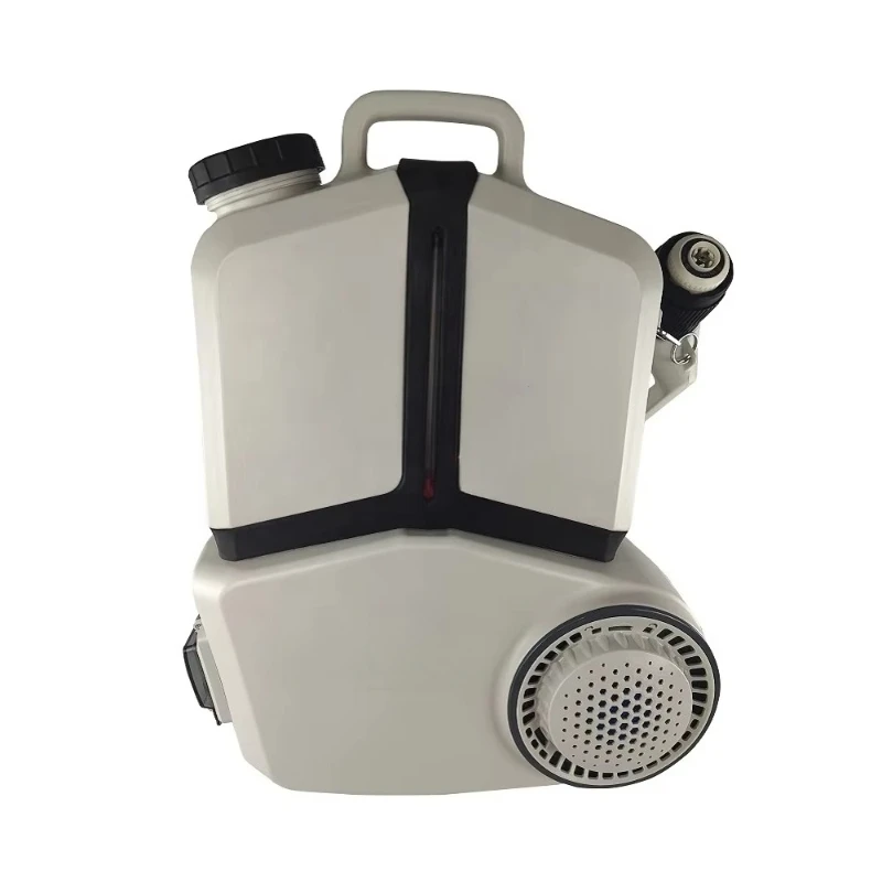 Lithium ion battery powered backpack spray mist cooler 
Lithium ion battery powered backpack spray mist cooler