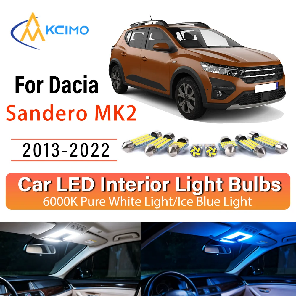 LED Interior Light Bulb Set For Dacia Sandero MK2 2013-2022 Easy Install Bright White/Blue Dome Map Door Courtesy Brights
LED Interior Light Bulb Set For Dacia Sandero MK2 2013-2022 Easy Install Bright White/Blue Dome Map Door Courtesy Brights