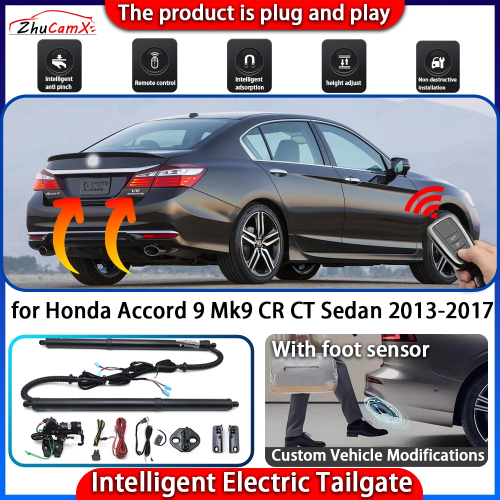ZhuCamX Smart Powered Tailgate System for Honda Accord 9 Mk9 CR CT Sedan 2013-2017 Automatic Intelligent Trunk Lift Control Kit
ZhuCamX Smart Powered Tailgate System for Honda Accord 9 Mk9 CR CT Sedan 2013-2017 Automatic Intelligent Trunk Lift Control Kit