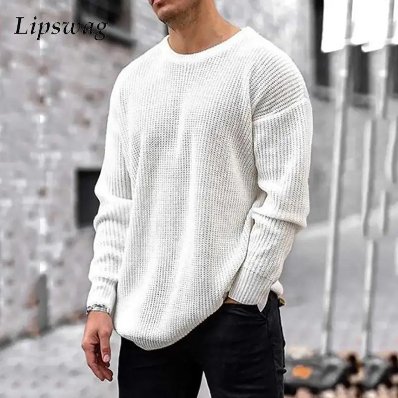 Hip Hop Mens Jumper Tops Knitting Long Sleeve O Neck Sweaters Casual New Spring Knitwear For Men Clothes Knit Pure Color Sweater
Hip Hop Mens Jumper Tops Knitting Long Sleeve O Neck Sweaters Casual New Spring Knitwear For Men Clothes Knit Pure Color Sweater