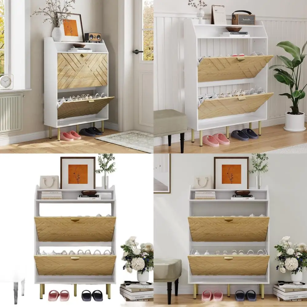 Space-Efficient 2-Drawer Shoe Cabinet with Adjustable Shelves, Wooden-Freestanding Organizer for Entryway, Easy Setup No Assembl
Space-Efficient 2-Drawer Shoe Cabinet with Adjustable Shelves, Wooden-Freestanding Organizer for Entryway, Easy Setup No Assembl