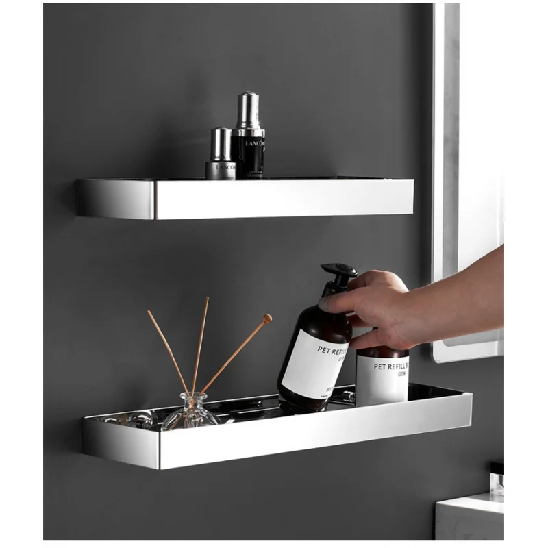 Stainless steel Chrome Bathroom Shelves toilet Storage holder Kitchen Wall Shelf Shower Storage Rack Black Bathroom Accessories
Stainless steel Chrome Bathroom Shelves toilet Storage holder Kitchen Wall Shelf Shower Storage Rack Black Bathroom Accessories